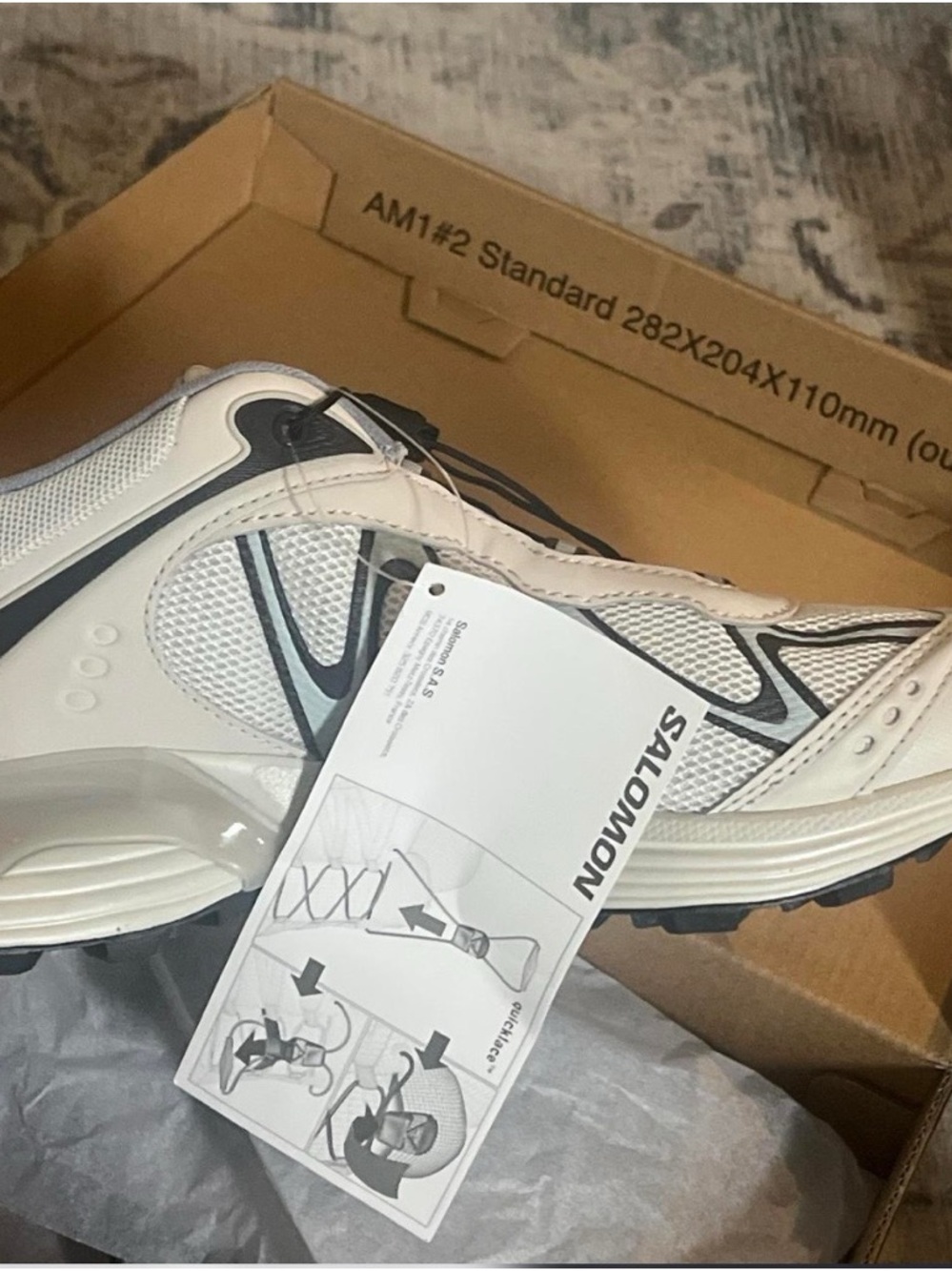 Salomon XT-WHISPER Lunar Rock / Silver Cloud Sneakers Limited Edition NIB US 6.5 - Picture 7 of 9